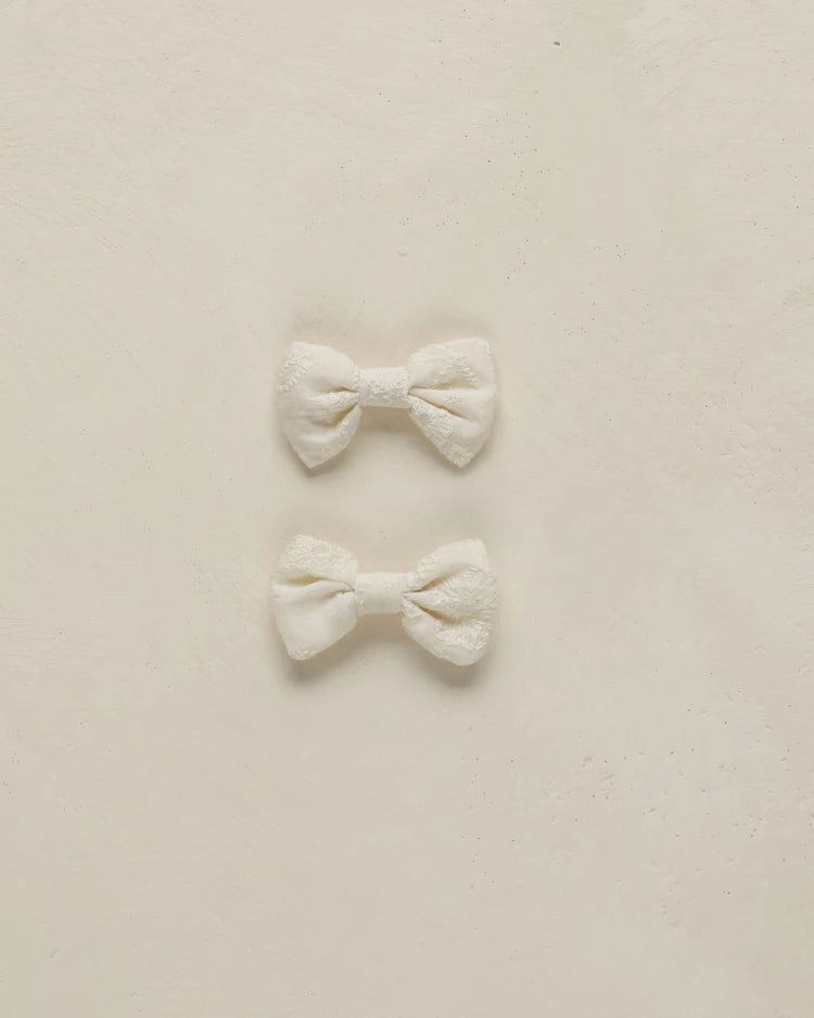 Little Bow Clips | Ivory | Noralee