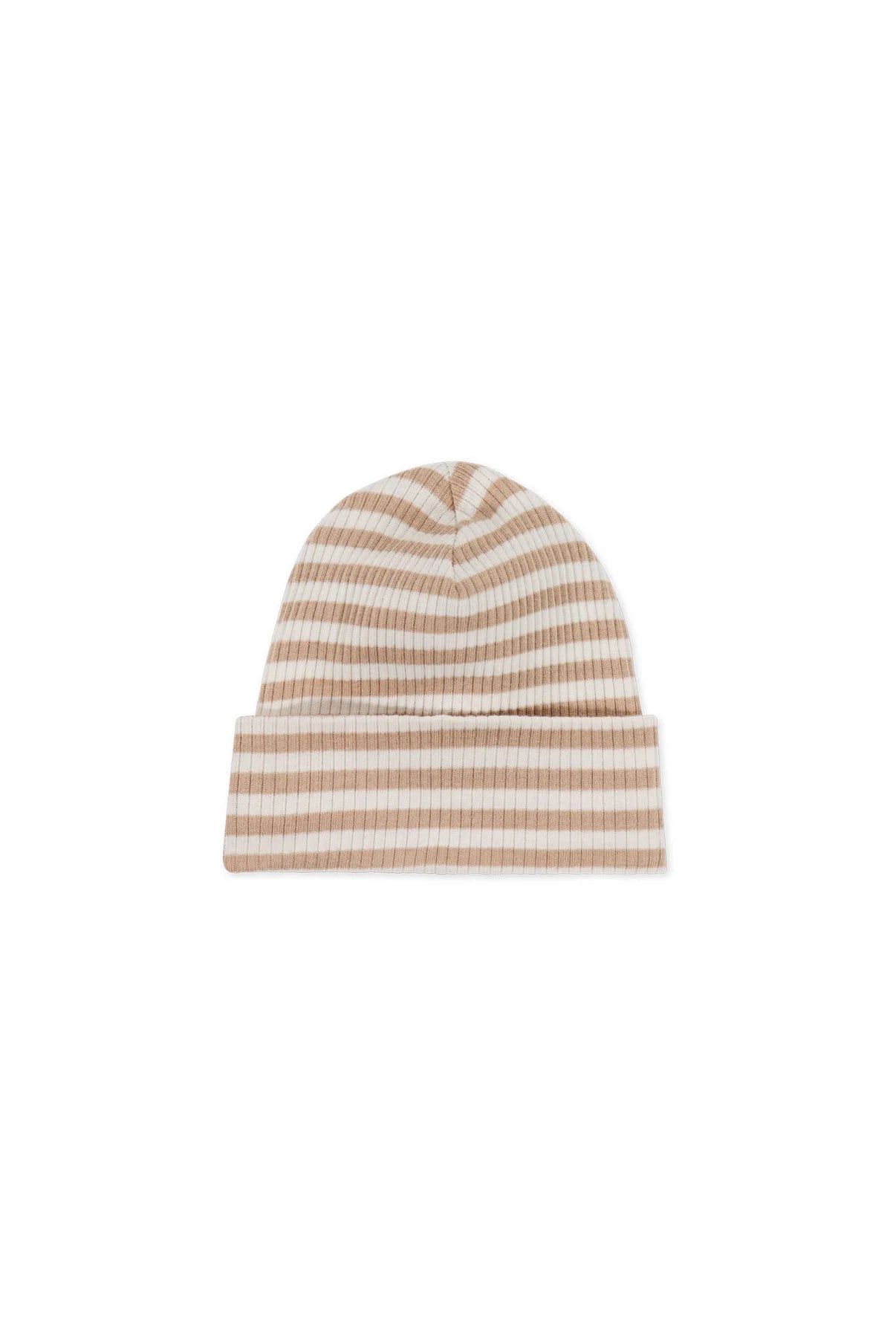 Organic Cotton Modal Lennon Beanie - Narrow Stripe Baker/Cloud | Jamie Kay