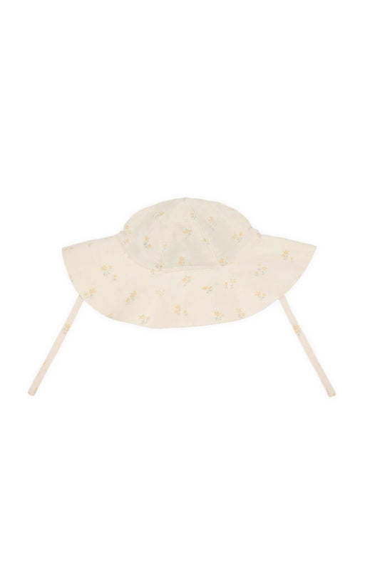 Organic Cotton Muslin Noelle Hat - Pauline Chamomile | Jamie Kay