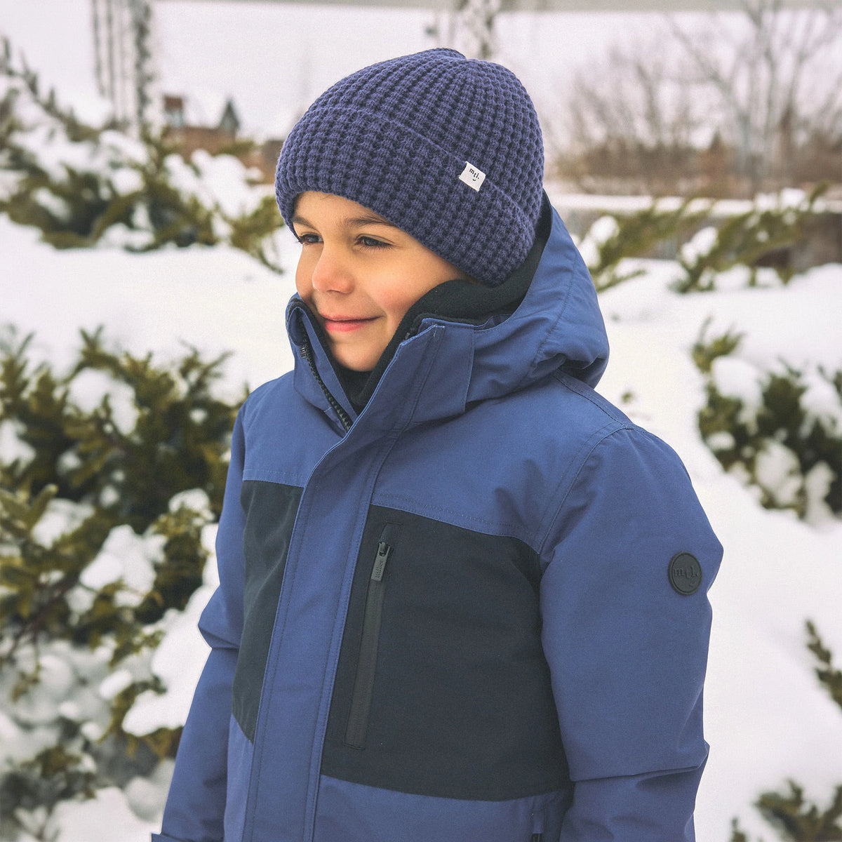 Ribbed Waffle Beanie | Navy | Miles the Label