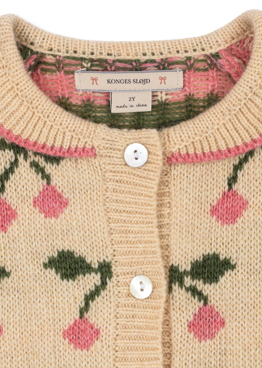 Belou Collar Cardigan | Cherry | Konges Sloejd