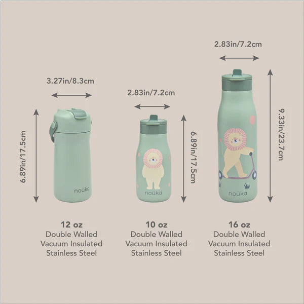 Stainless Steel Drinking Bottle 12 Oz | Soft Blush | Nouka