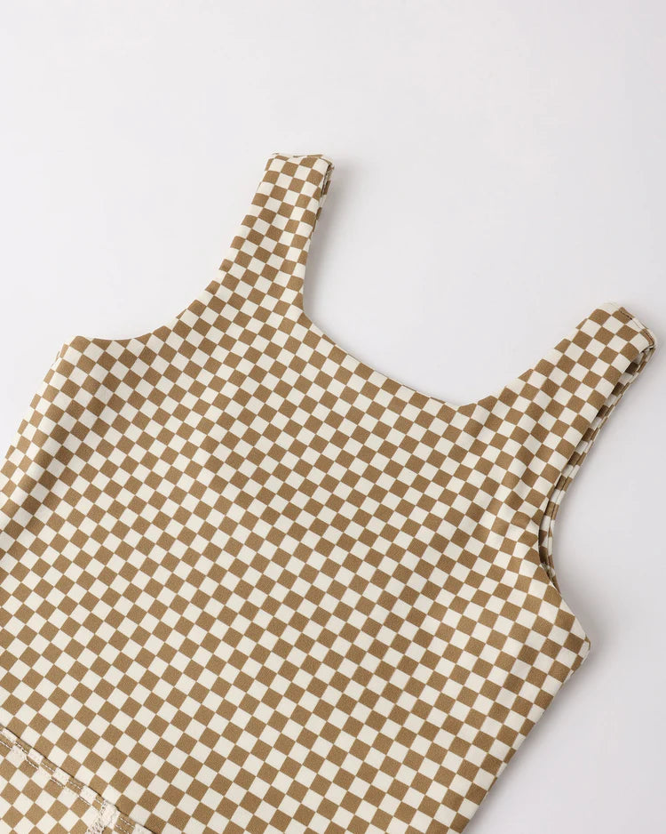 Malibu Bodysuit | Ocre Check | Rylee & Cru