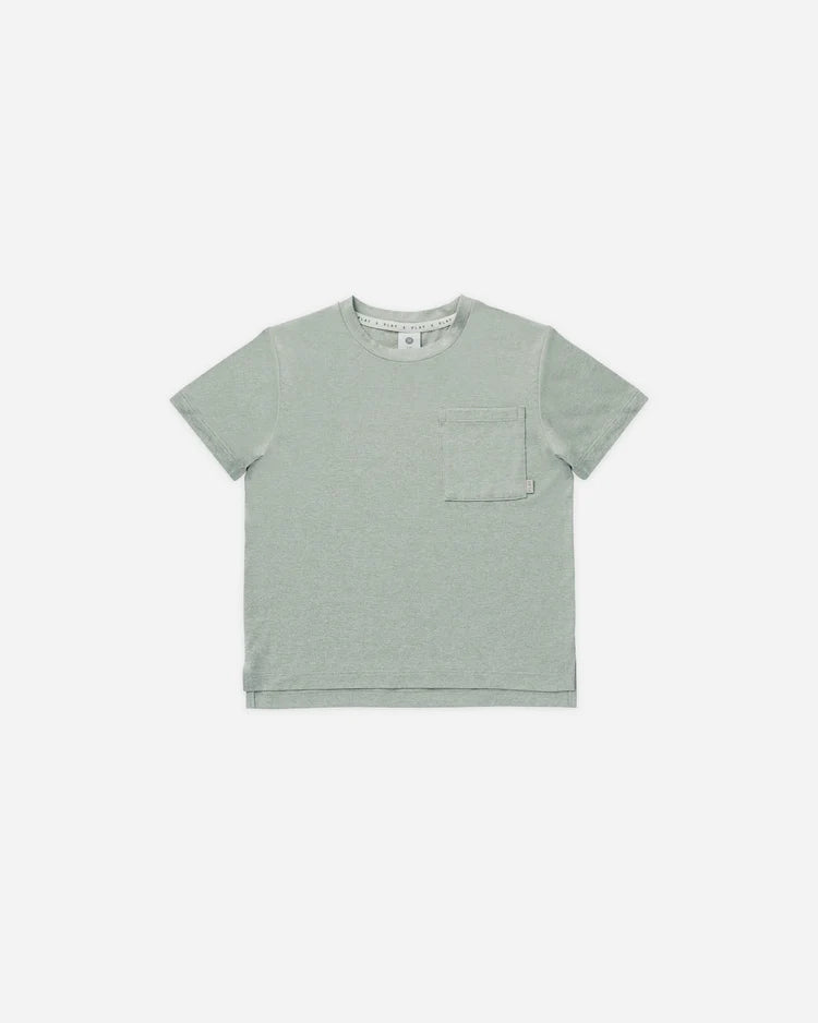 Cove Essential Pocket Tee | Heathered Sea Green | Rylee & Cru