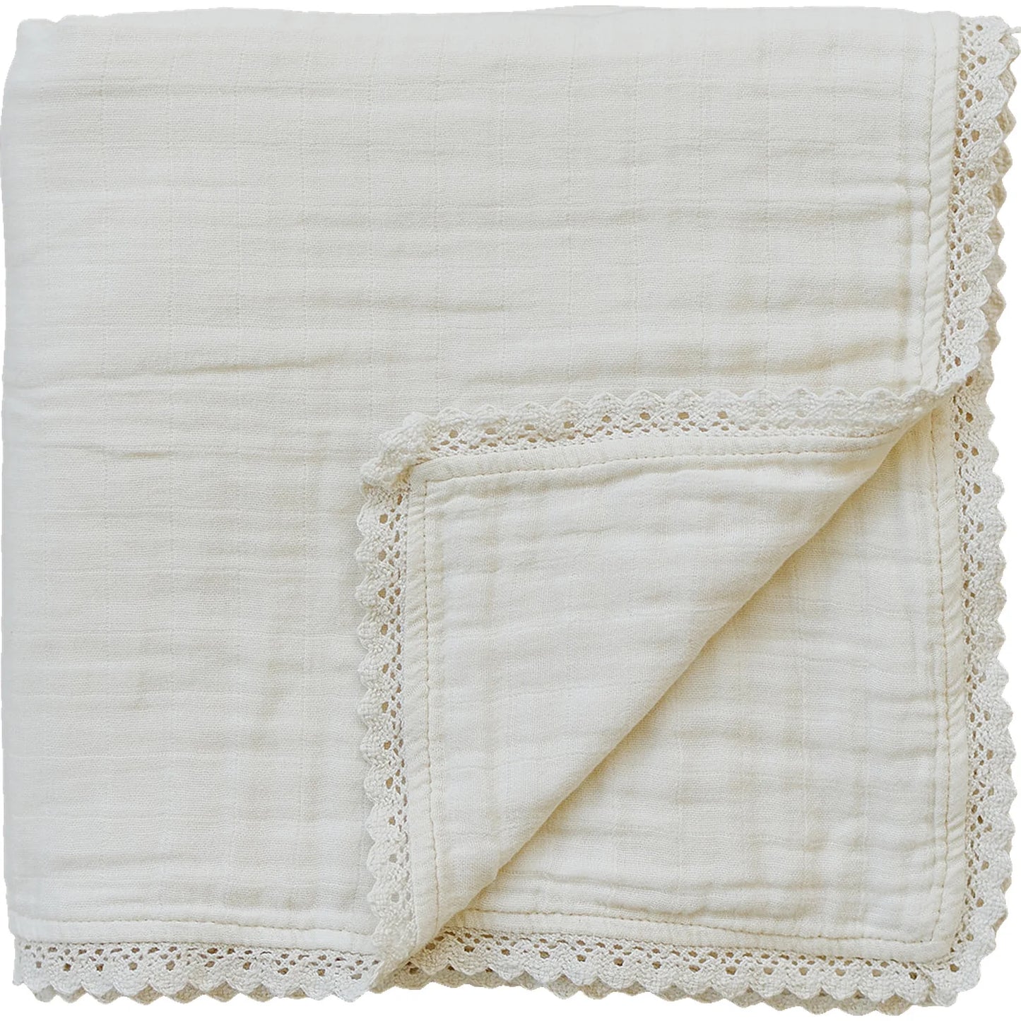 Cream Lace Muslin Quilt | Mebie Baby