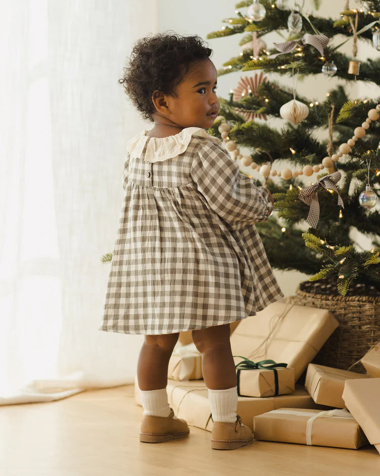 Callie Dress | Forest Check | Quincy Mae