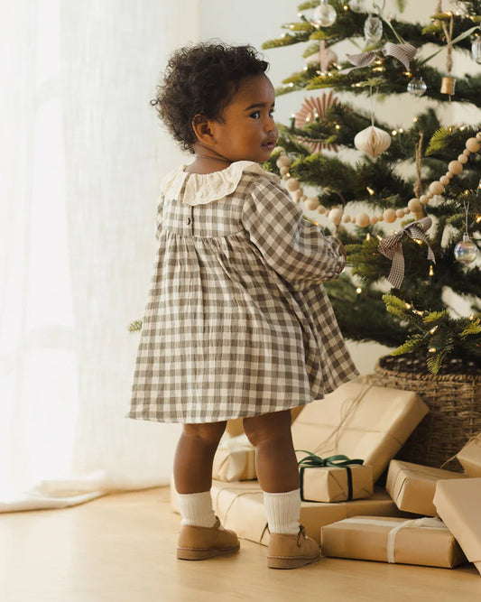 Callie Dress | Forest Check | Quincy Mae