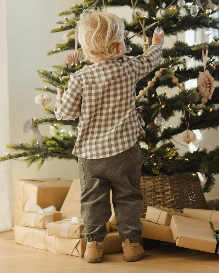 Milo Shirt | Forest Check | Quincy Mae