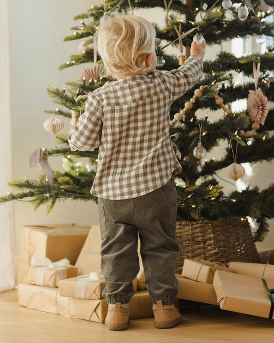 Milo Shirt | Forest Check | Quincy Mae