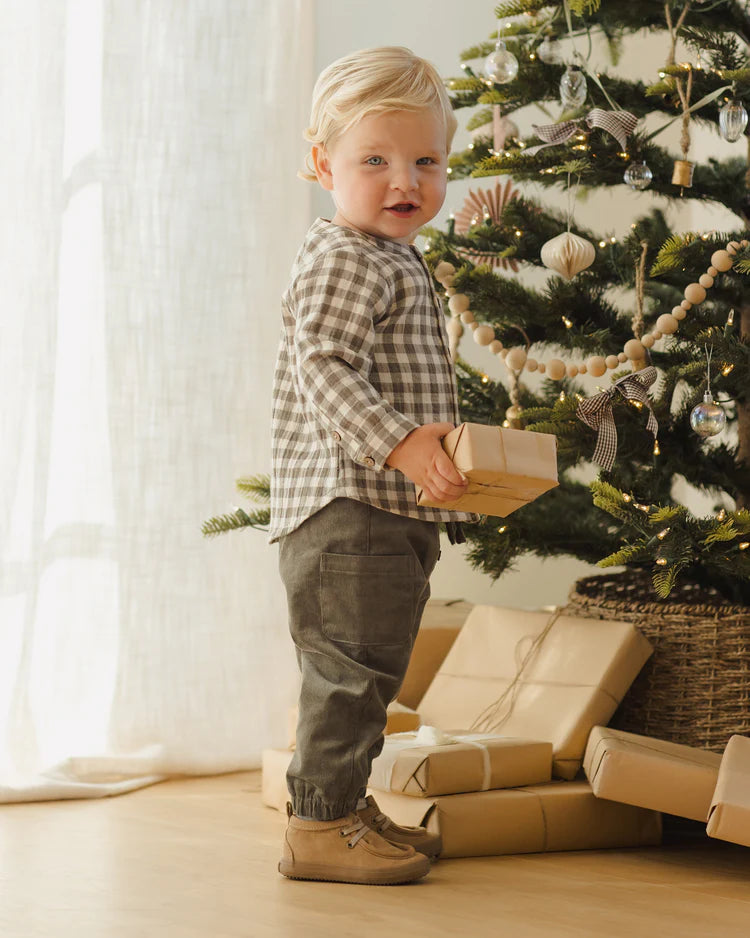 Milo Shirt | Forest Check | Quincy Mae