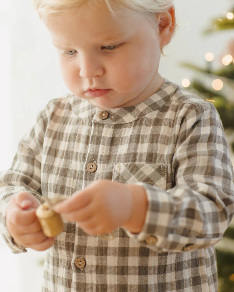 Milo Shirt | Forest Check | Quincy Mae