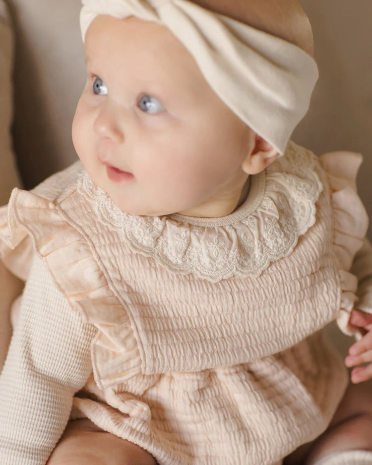 Ruffle Bubble Romper | Antique | Quincy Mae