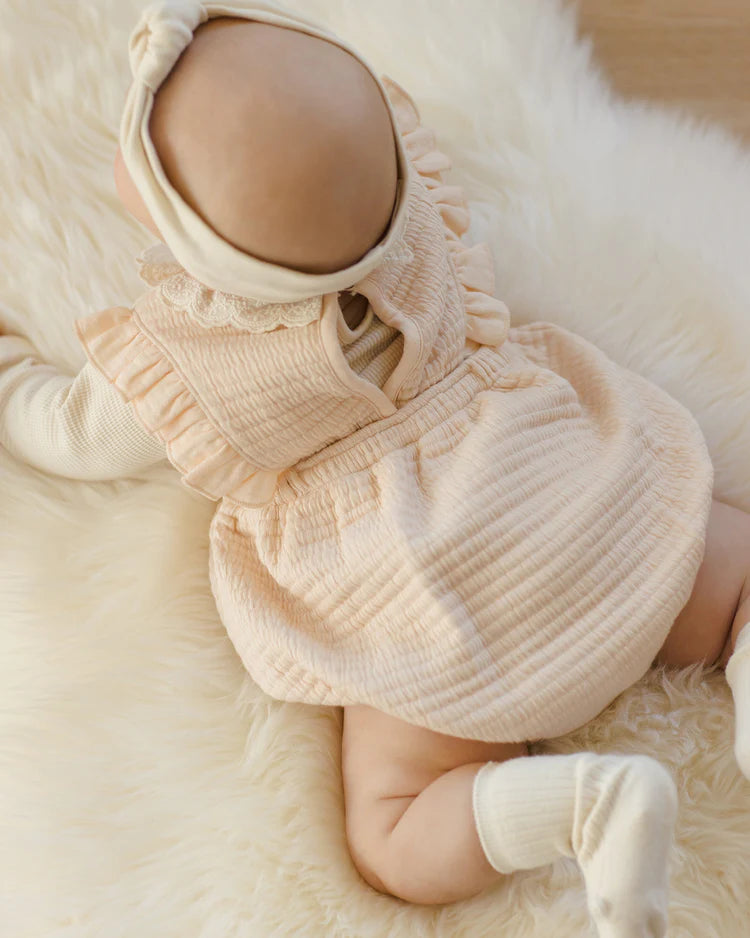 Ruffle Bubble Romper | Antique | Quincy Mae