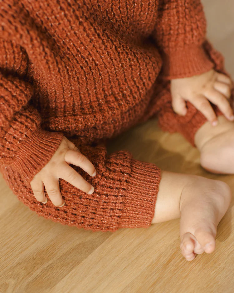 Chunky Knit Pant | Cranberry | Quincy Mae