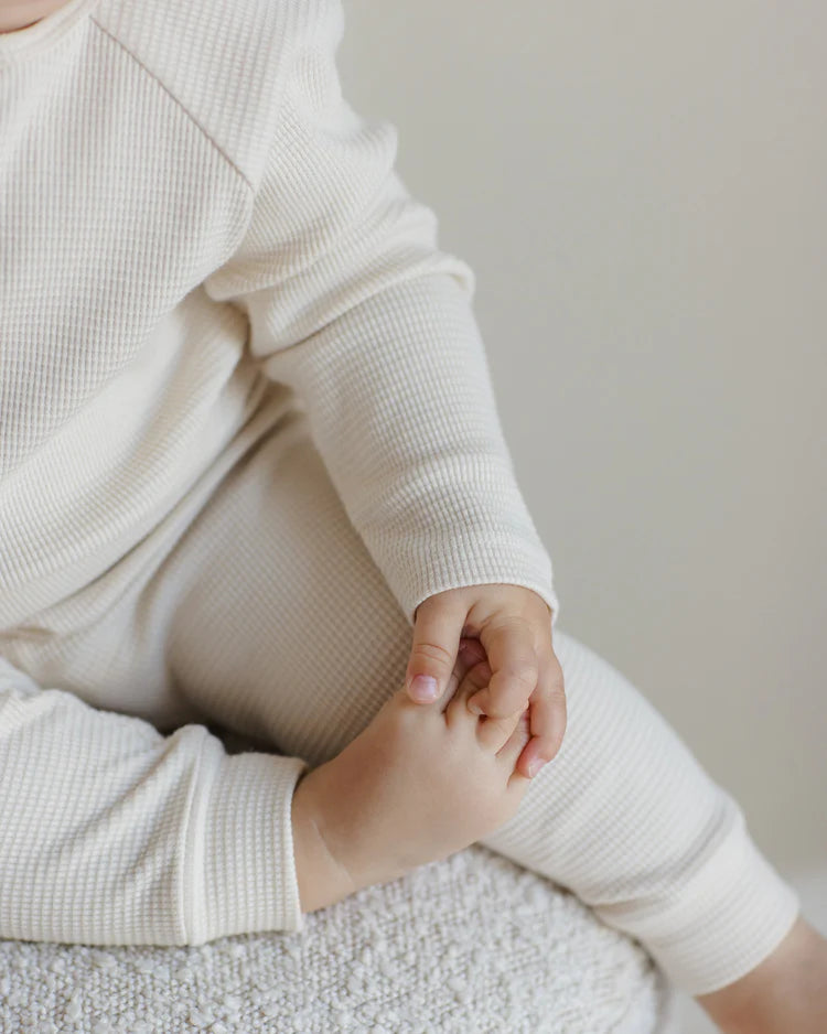 Henley Knit Top | Natural | Quincy Mae