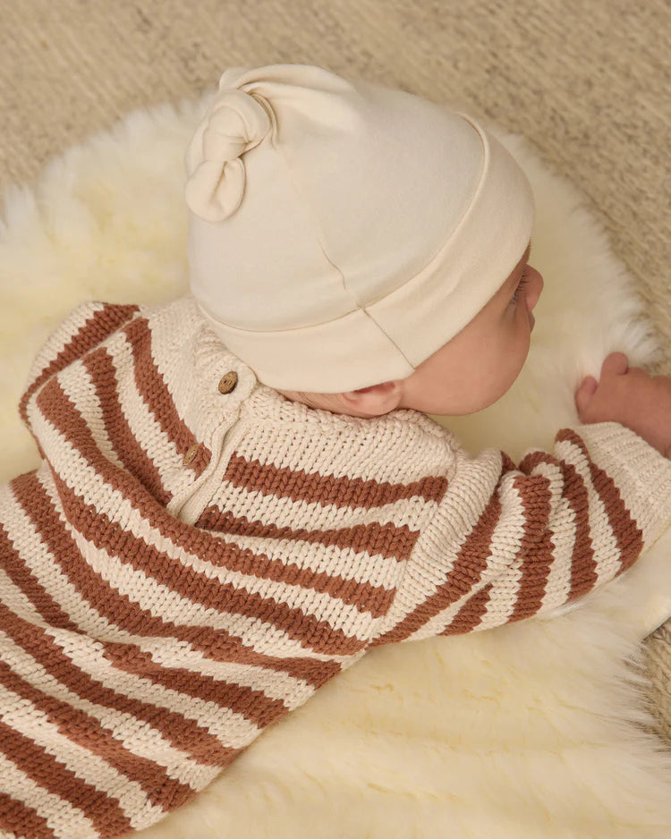 Knotted Baby Hat | Natural | Quincy Mae