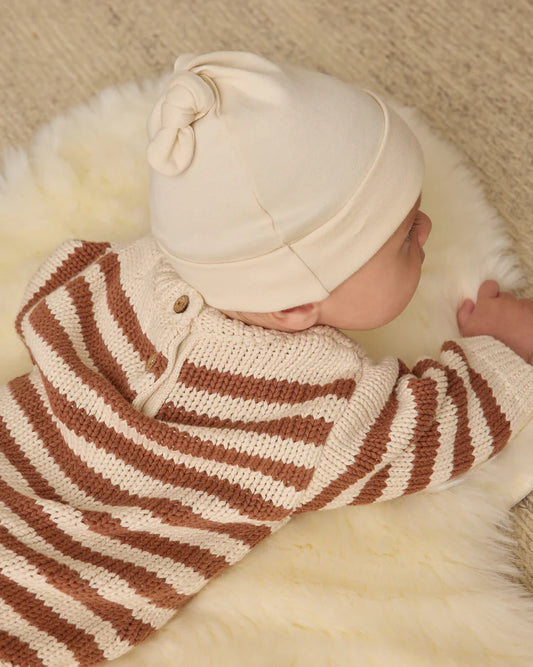 Knotted Baby Hat | Natural | Quincy Mae