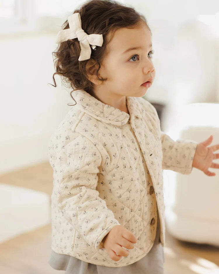 Bow W. Clip, Set Of 3 | Natural, Fern,  Rose | Quincy Mae