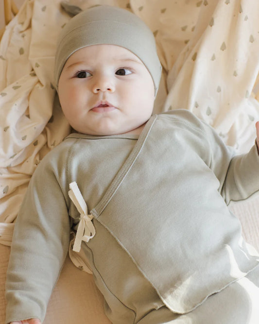 Wrap Top + Footed Pant Set | Fern | Quincy Mae