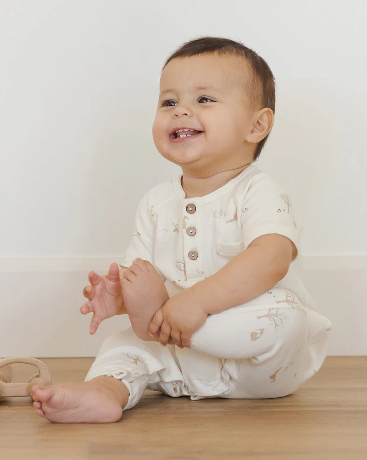 Short Sleeve Jumpsuit | Fox Land | Quincy Mae
