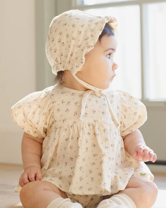 Woven Ruffle Bonnet | Bluebell | Quincy Mae