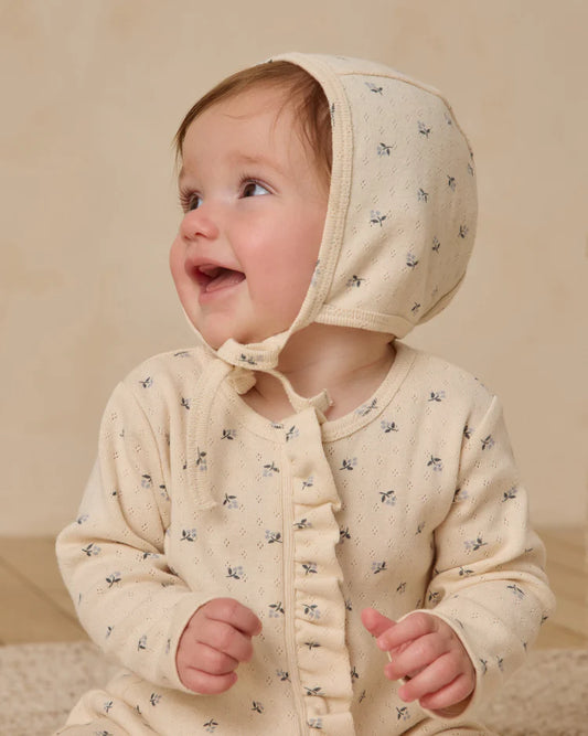Baby Bonnet | Blue Ditsy | Quincy Mae