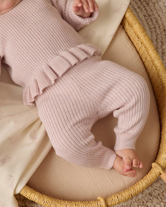 Rib Knit Legging | Lilac | Quincy Mae