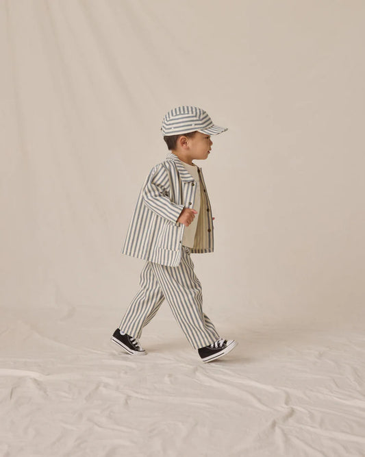 Utility Jacket | Ocean Pinstripe | Quincy Mae