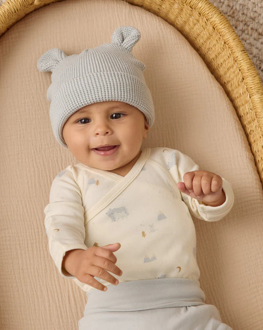 Baby Bear Beanie | Ice Blue | Quincy Mae