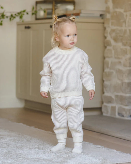 Chunky Knit Pant | Lilac | Quincy Mae