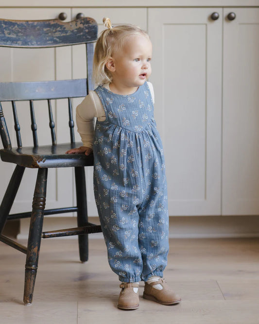 Maisie Overall | Blue Floral | Quincy Mae