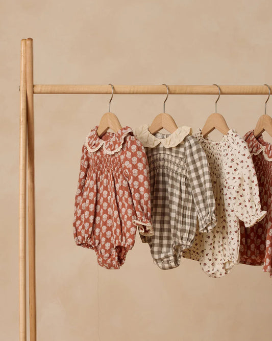 Callie Romper | Forest Check | Quincy Mae