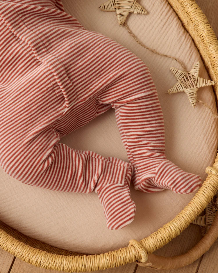 Hidden Snap Footie | Candy Stripe | Quincy Mae