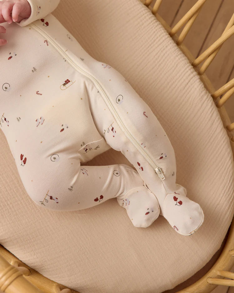 Bamboo Zip Footie | Winter Wonderland | Quincy Mae
