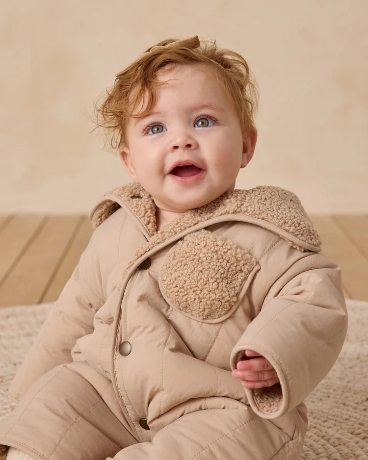 Shearling Jumpsuit | Oat | Quincy Mae