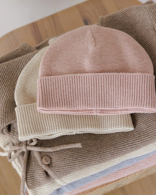 Baby Beanie | Heathered Rose | Quincy Mae
