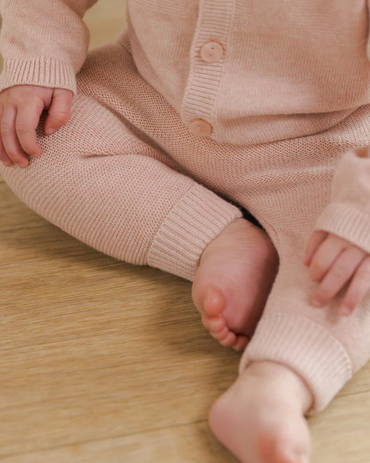 Knit Pant | Heathered Rose | Quincy Mae