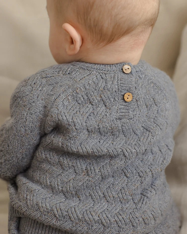 Knit Sweater | Heathered Slate | Quincy Mae