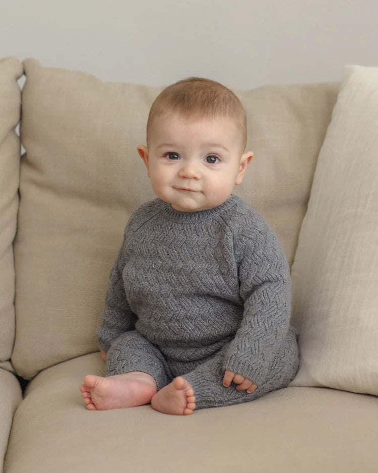 Knit Pant Heathered | Slate | Quincy Mae