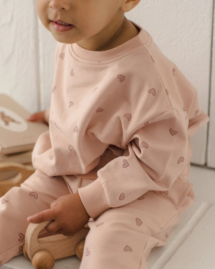 Relaxed Sweat Set | Hearts | Quincy Mae