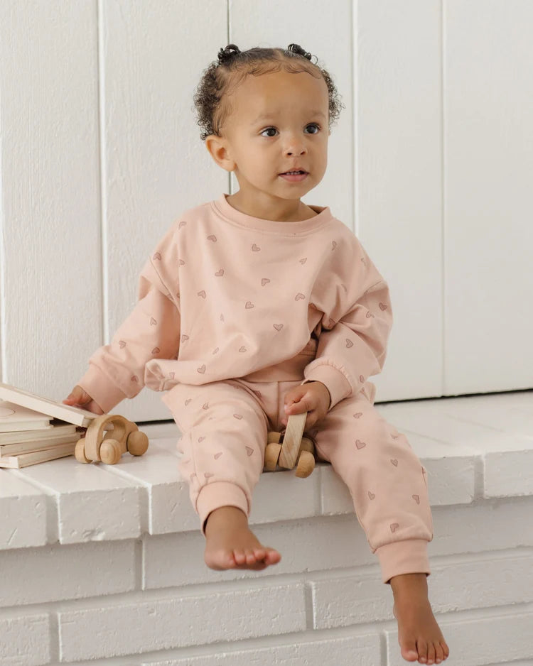Relaxed Sweat Set | Hearts | Quincy Mae