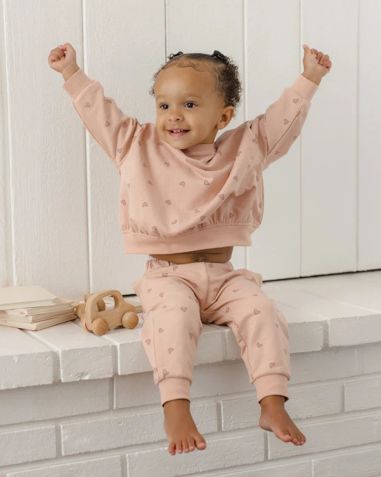 Relaxed Sweat Set | Hearts | Quincy Mae