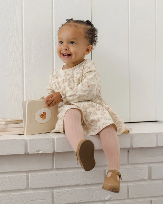Tiered Jersey Dress | Floral Vine | Quincy Mae