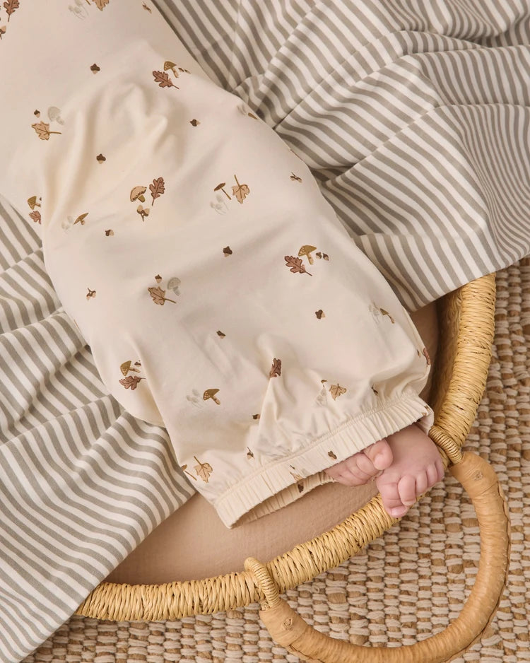 Bamboo Baby Gown + Hat Set | Woodland | Quincy Mae