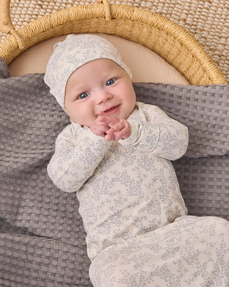 Bamboo Baby Gown + Hat Set | Cloud Floral | Quincy Mae