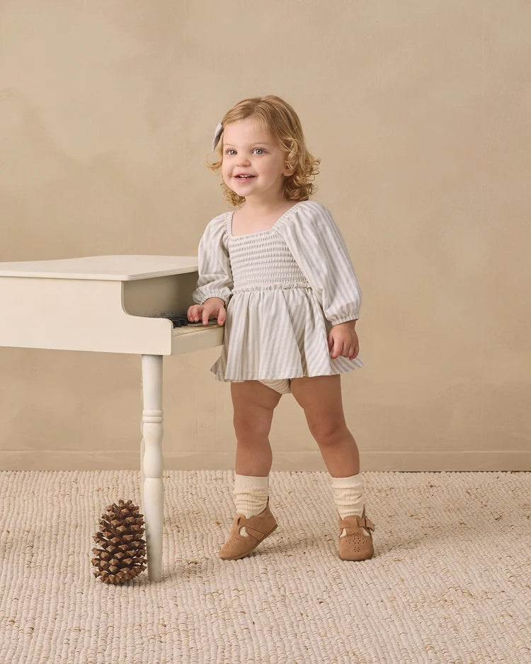 Lainey Romper | Cloud Stripe | Quincy Mae
