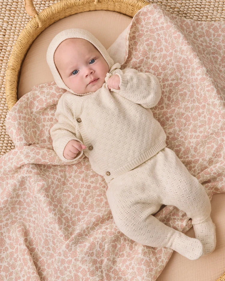 Knit Wrap Top + Pant Set | Natural | Quincy Mae
