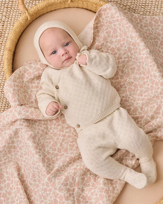 Knit Wrap Top + Pant Set | Natural | Quincy Mae