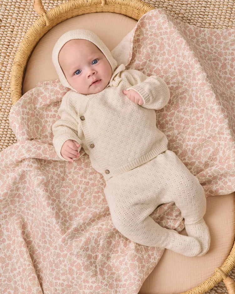 Knit Wrap Top + Pant Set | Natural | Quincy Mae