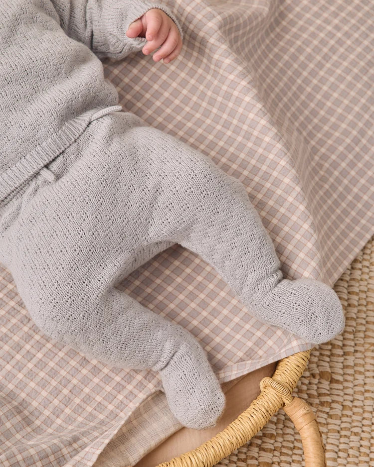 Knit Wrap Top + Pant Set | Cloud | Quincy Mae